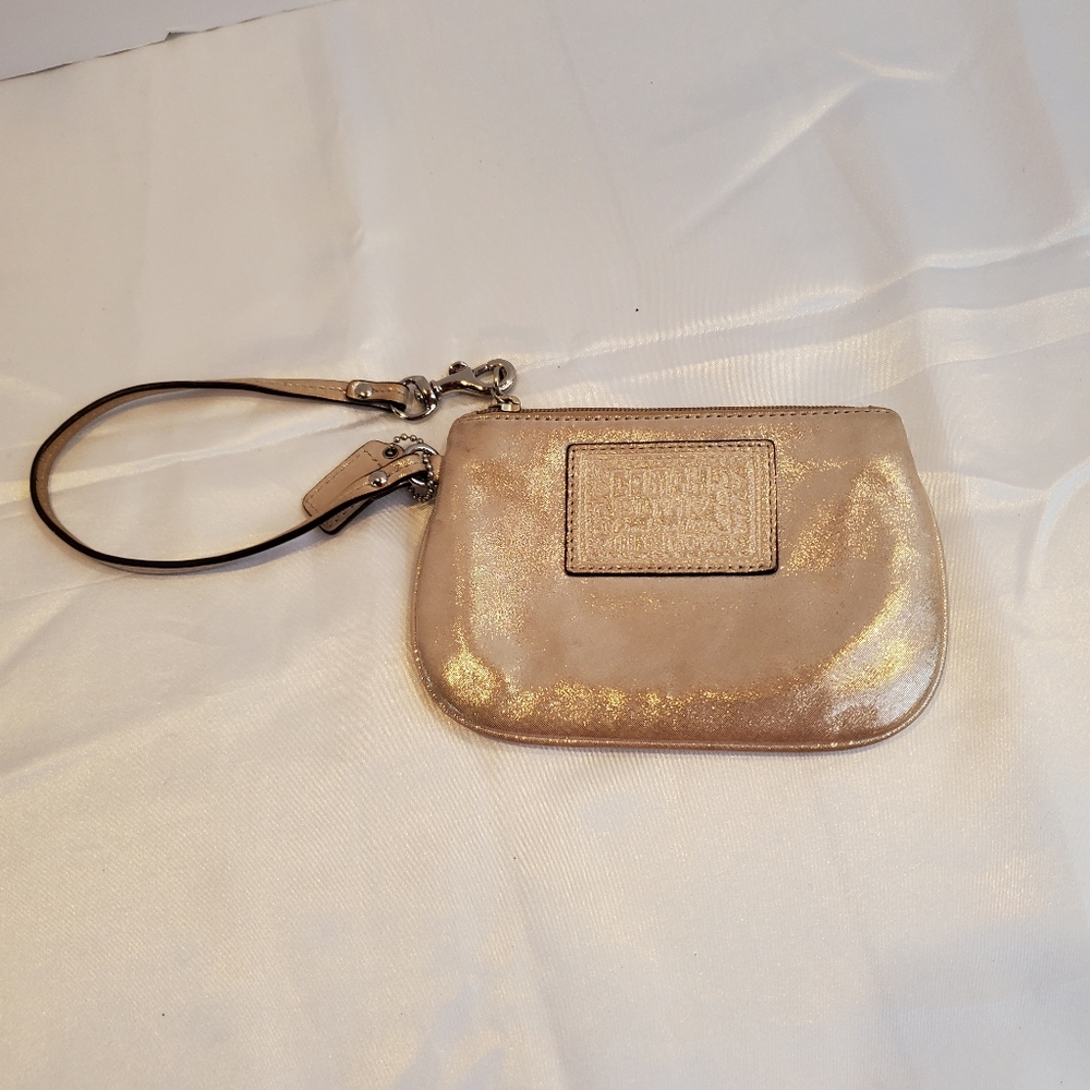 Coach Gold Wristlet Clutch